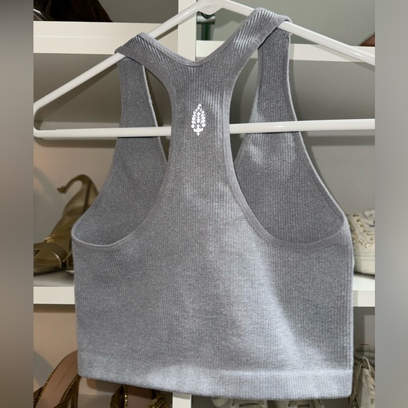 Free People Movement Free Throw Cropped Tank Top Gray - Picture 2 of 2